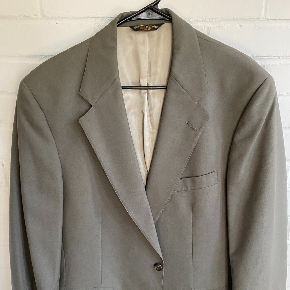 Brooks Brothers Suit Jacket Sport Coat Blazer Light Taupe 44S Short NICE!